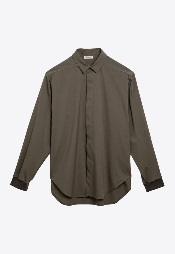 Long-Sleeved Oxford Shirt