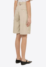 Striped Jacquard Bermuda Shorts