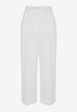 High-Waist Gabardine Culottes