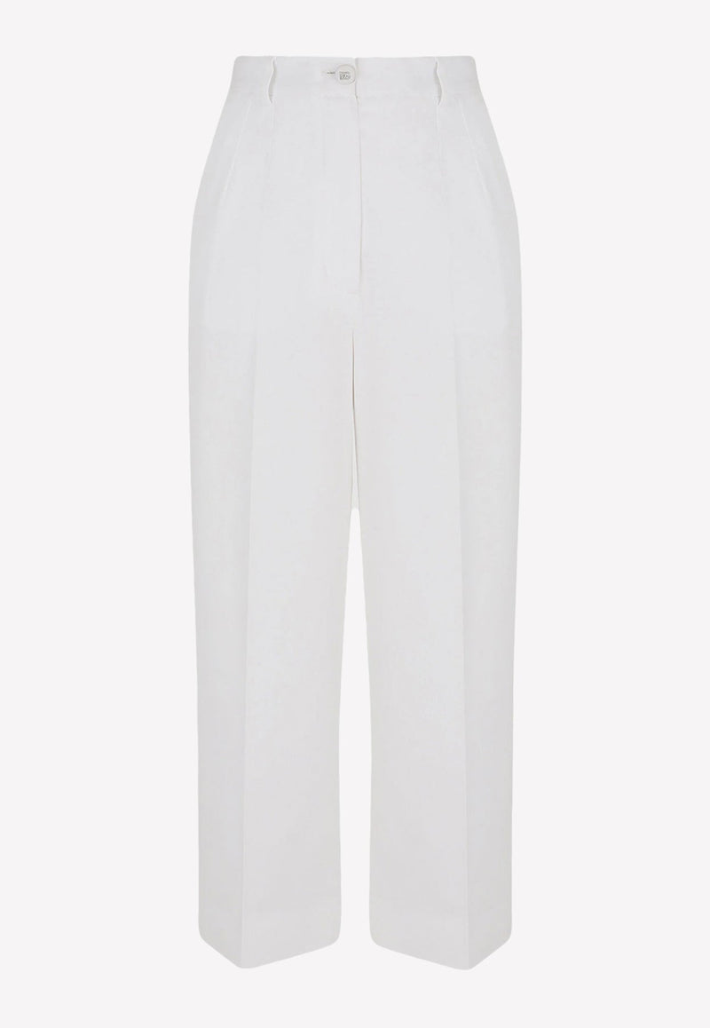 High-Waist Gabardine Culottes