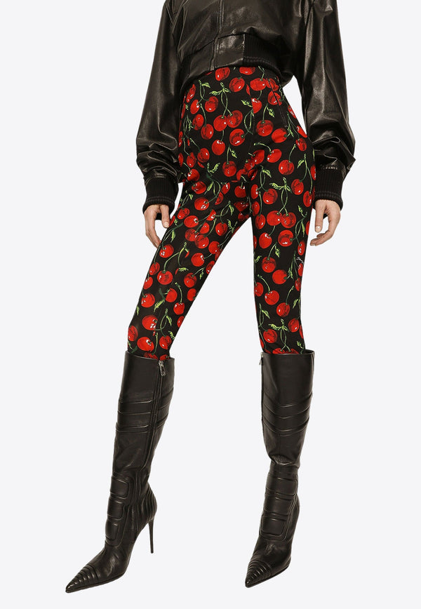 Cherry-Print Leggings