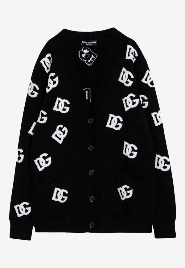 All-Over Dg Logo Wool Cardigan