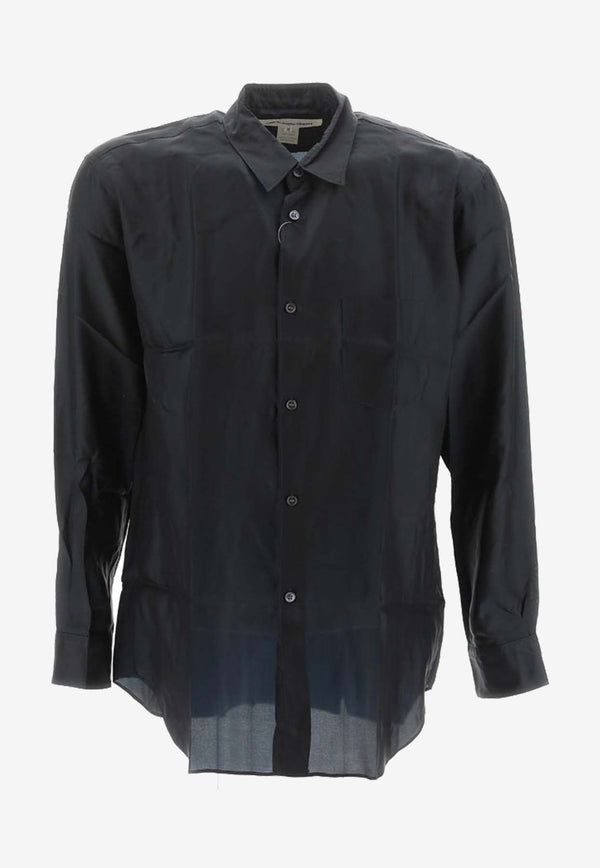 Long-Sleeved Collared Shirt