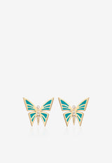 My Dream is to Fly 18-Karat Yellow Gold Stud Earrings with Diamonds