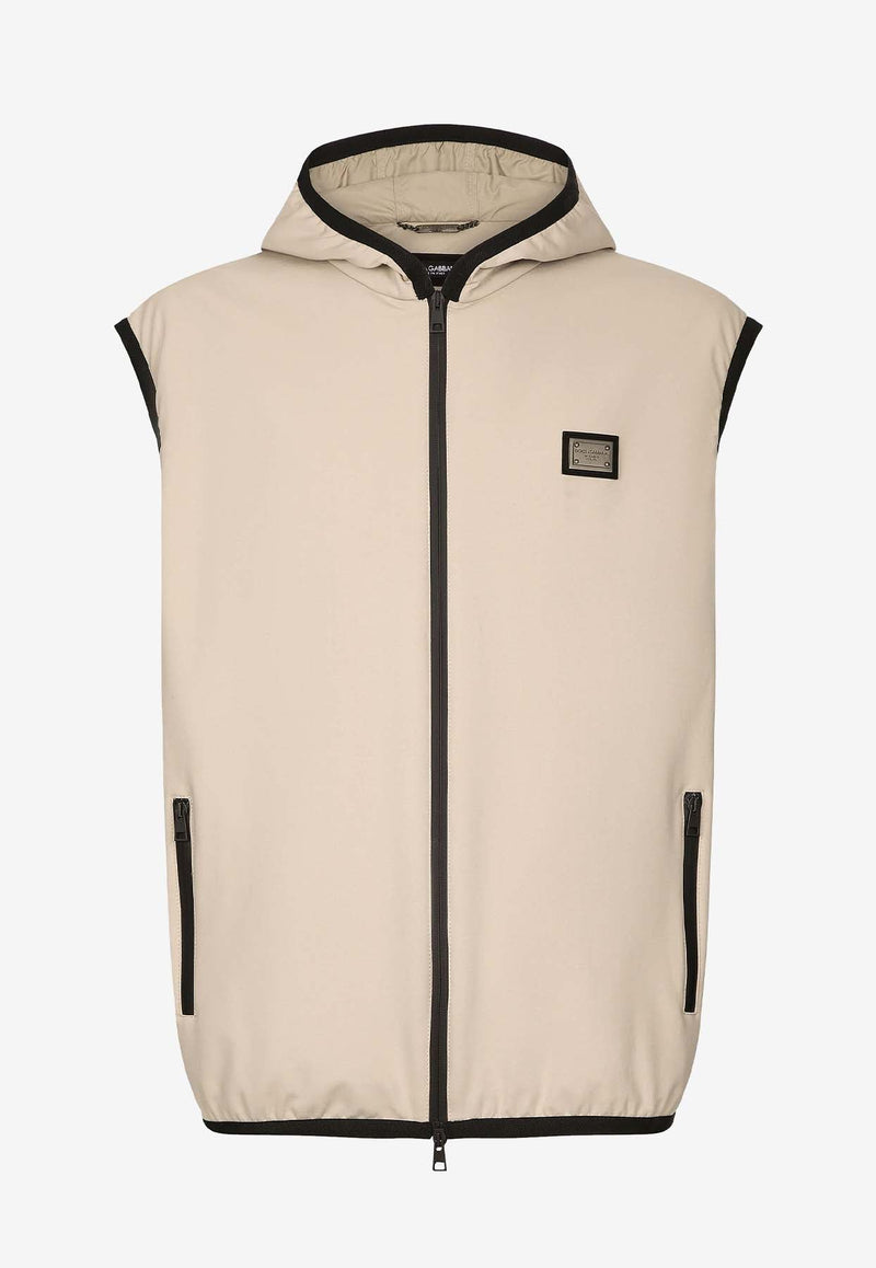 Logo Plaque Hooded Vest