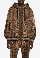 Leopard Print Hooded Sweatshirt