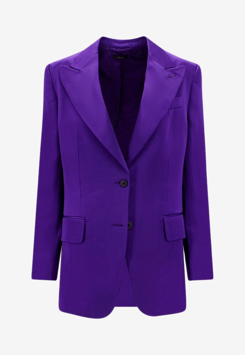 Single-Breasted Satin Blazer