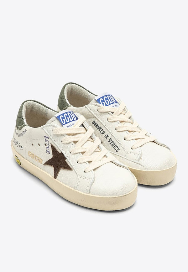 Kids Super Star Low-Top Sneakers in Leather