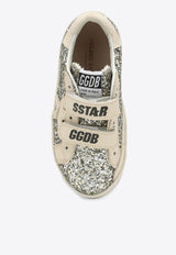 Girls Old School Glittered Sneakers