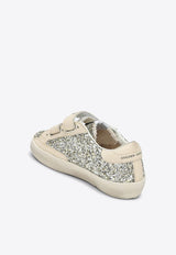 Girls Old School Glittered Sneakers