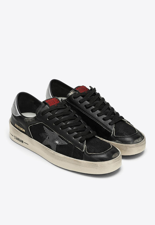 Stardan Low-Top Leather and Mesh Sneakers