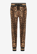 Leopard Print Track Pants