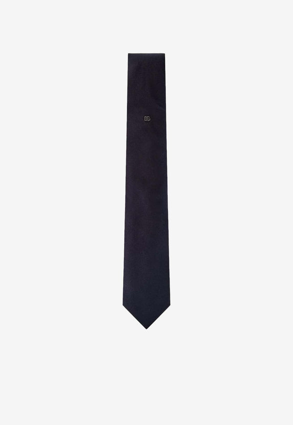 DG Logo Embroidered Silk Tie