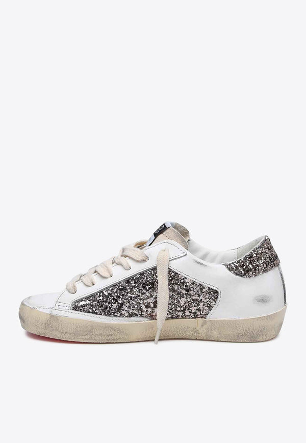 Super-Star Glitter-Paneled Low-Top Sneakers