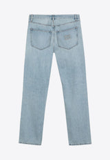 Straight-Leg Washed Jeans