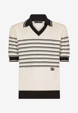 DG Logo V-neck Polo T-shirt