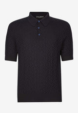 Silk Jacquard Polo T-shirt