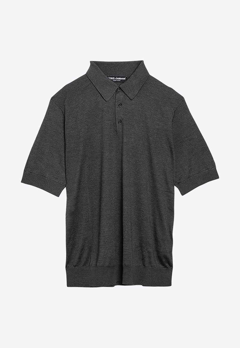 Silk Short-Sleeved Polo T-shirt