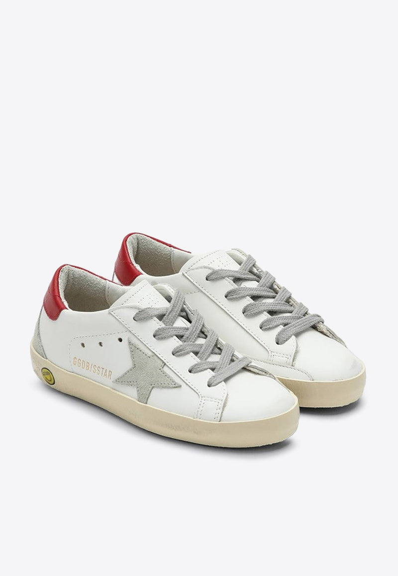 Girls Super Star Leather and Suede Sneakers