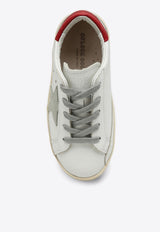 Girls Super Star Leather and Suede Sneakers