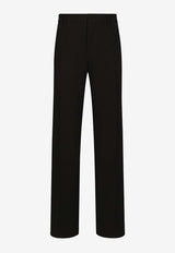 Straight-Leg Tailored Wool Pants