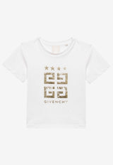 Girls Laminated 4G Stars Logo T-shirt