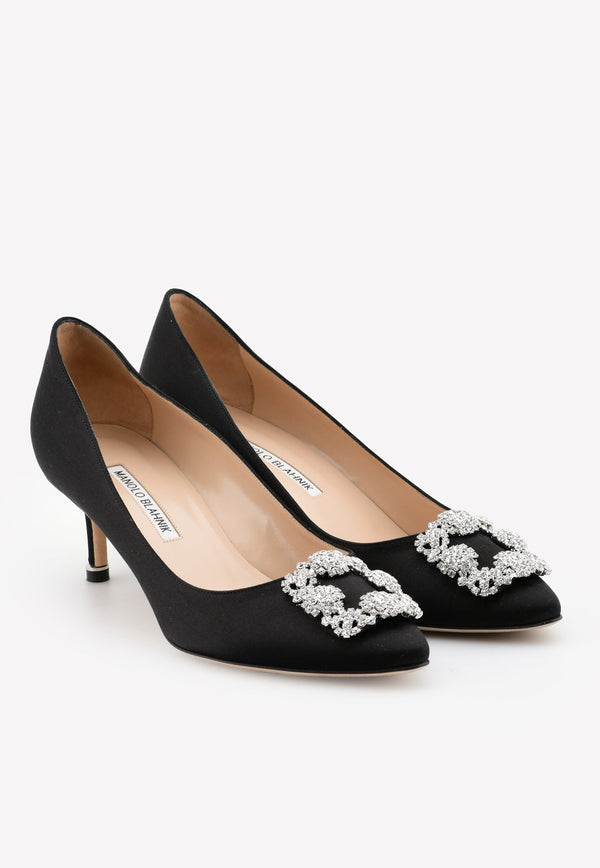 Hangisi 50 CLC Crystal Buckle Satin Pumps