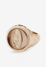 Me Oh Me Sparkly Fuchsia 18K Rose Gold Diamond Ring