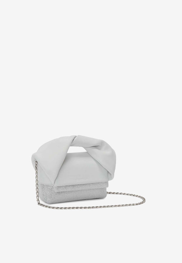 Small Twister Crystal-Embellished Top Handle Bag