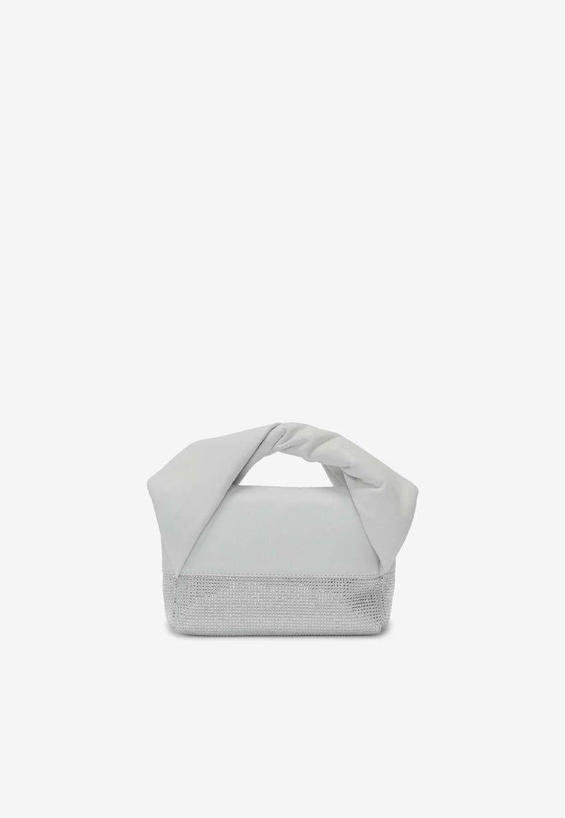 Small Twister Crystal-Embellished Top Handle Bag