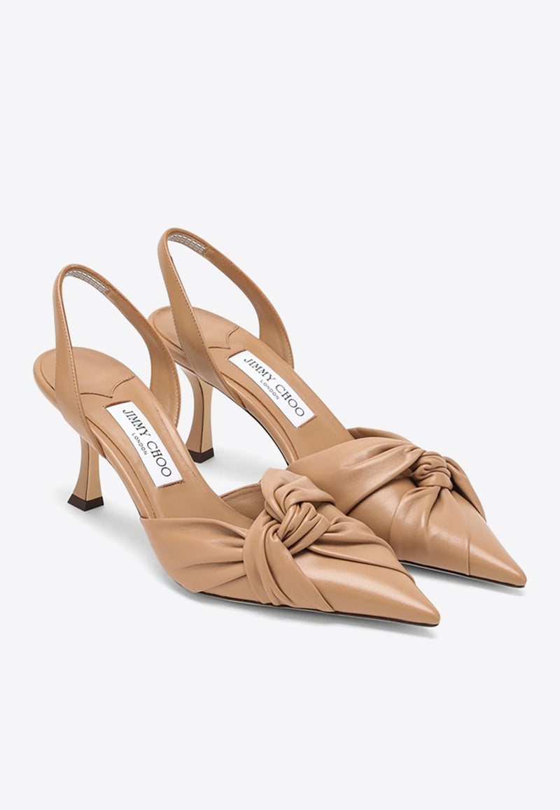 Hedera 70 Leather Slingback Pumps