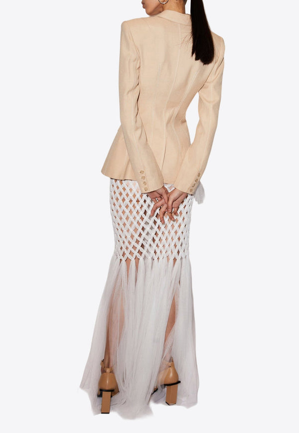 Catalina Crystal-Embellished Maxi Skirt