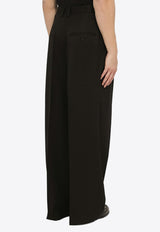 Wide-Leg Wool Pants