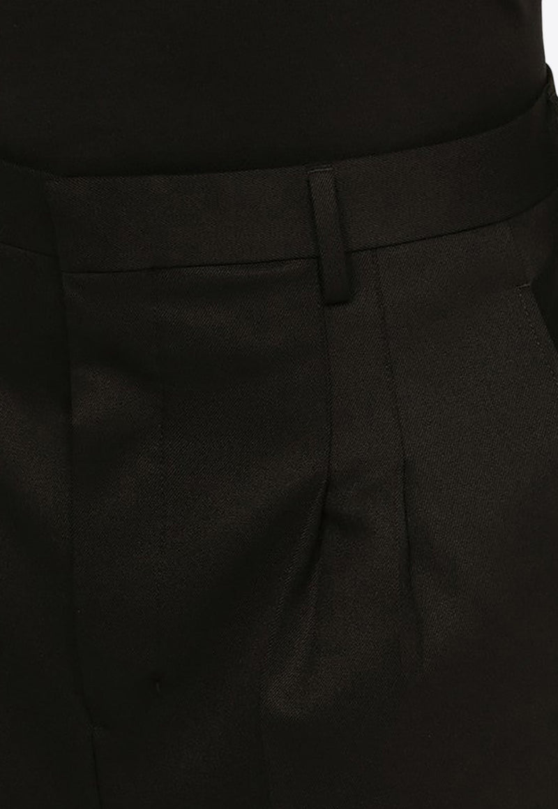 Wide-Leg Wool Pants