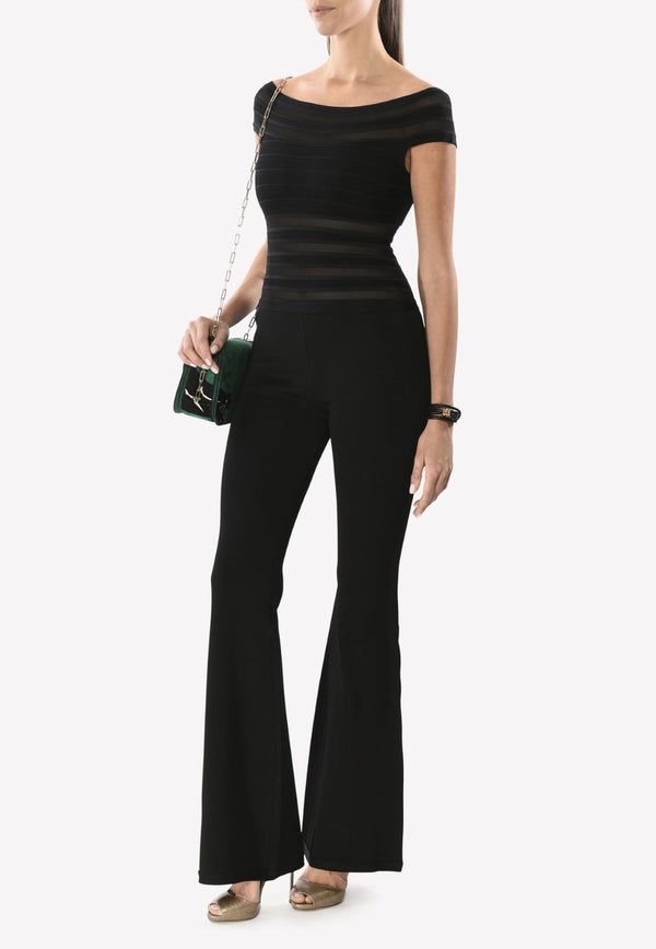 Roos Mesh Insert Bandaged Jumpsuit