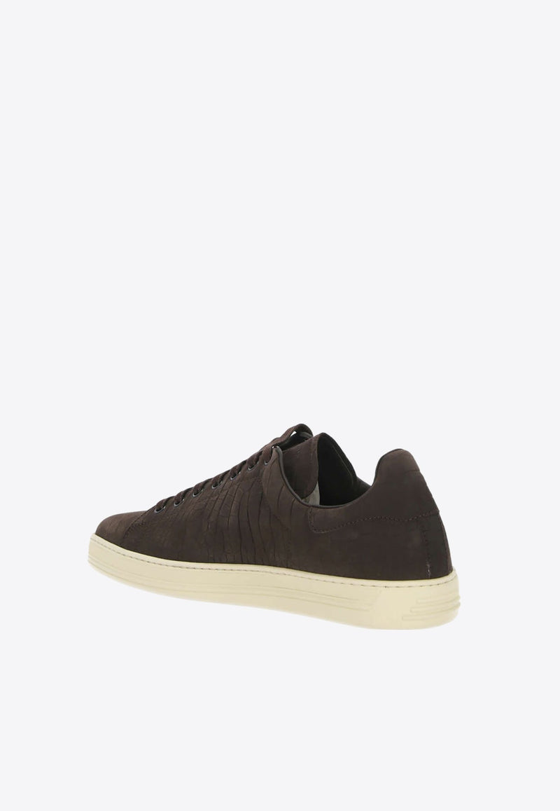 Warwick Croc-Nubuck Low-Top Sneaker