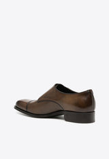 Elkan Leather Monk Strap Shoes