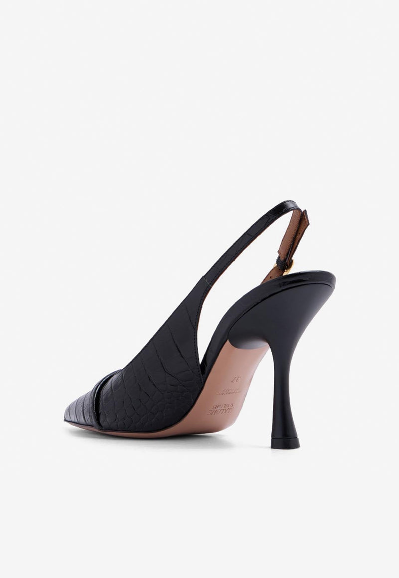 Jama 90 Slingback Leather Pumps