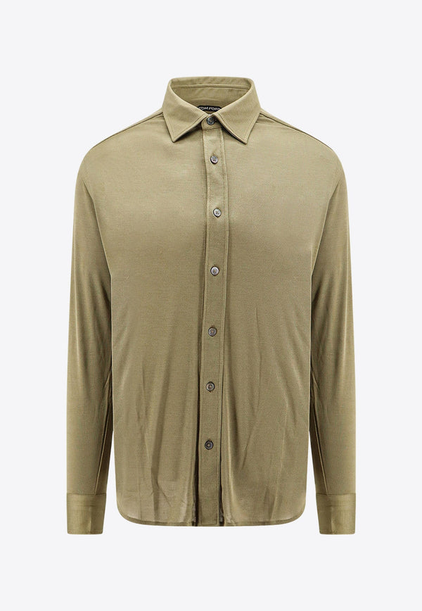 Long-Sleeved Silk Shirt