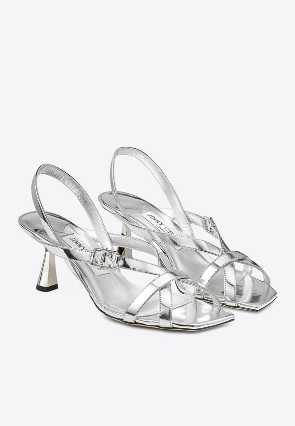 Jess 65 Sandals in Metallic Leather