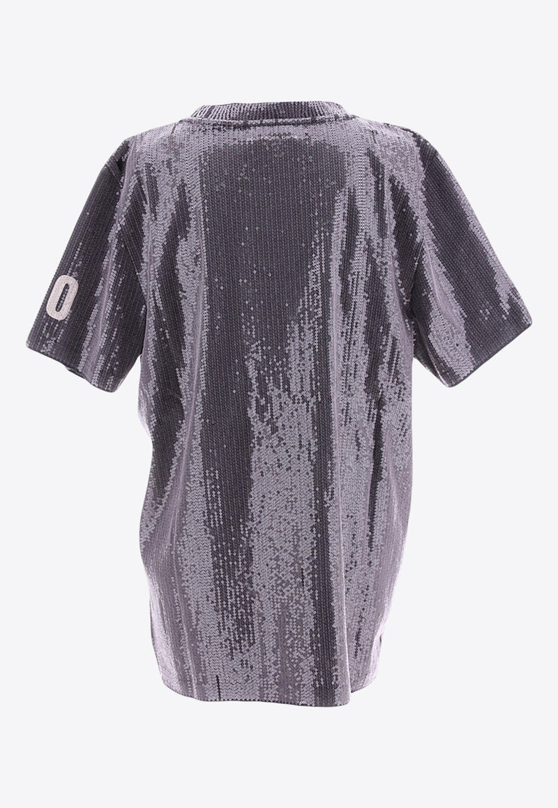Distressed Sequined T-shirt