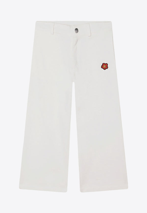 Girls Logo-Embroidered Basic Pants
