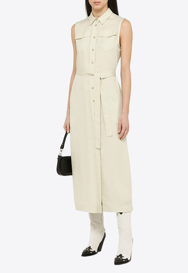 Sleeveless Midi Shirt Dress