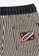 Boys Striped Logo Shorts