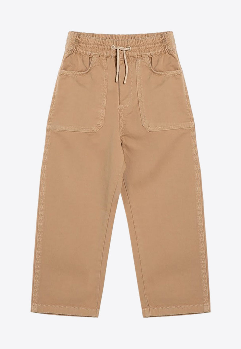 Boys Drawstring Logo Pants