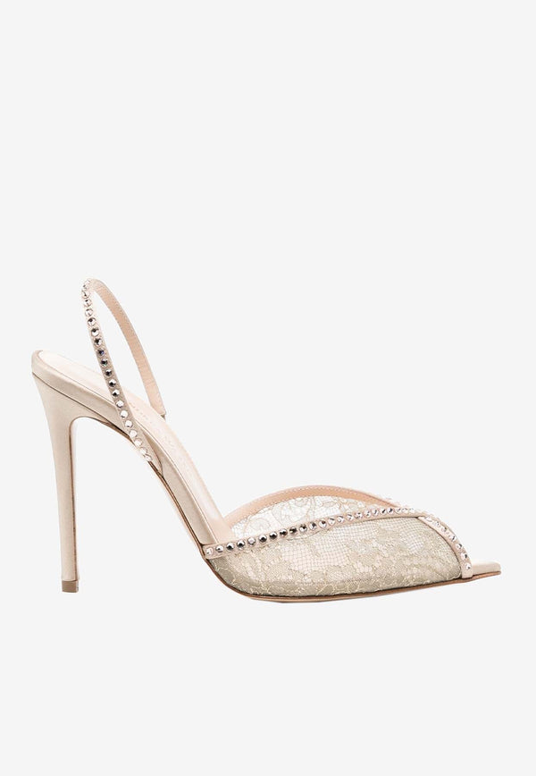 Katy Sling 105 Crystal-Embellished Sandals