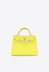 Kelly 28 Sellier in Lime Epsom Leather with Palladium Hardware