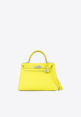 Kelly 28 Sellier in Lime Epsom Leather with Palladium Hardware