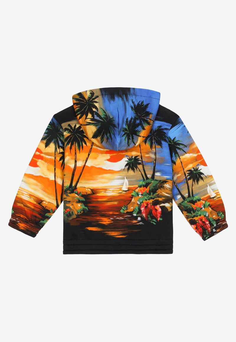 Baby Boys Hawaiian-Print Zip-Up Hoodie