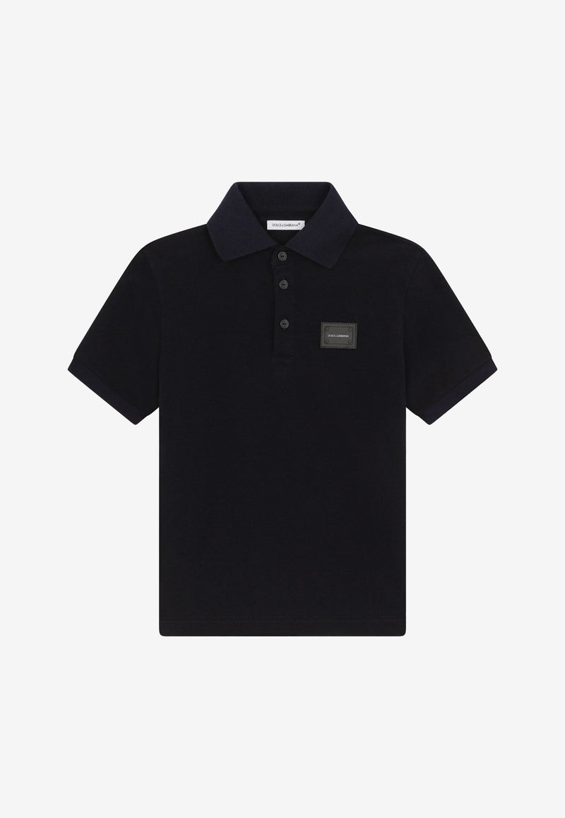 Boys Logo Plate Polo T-shirt